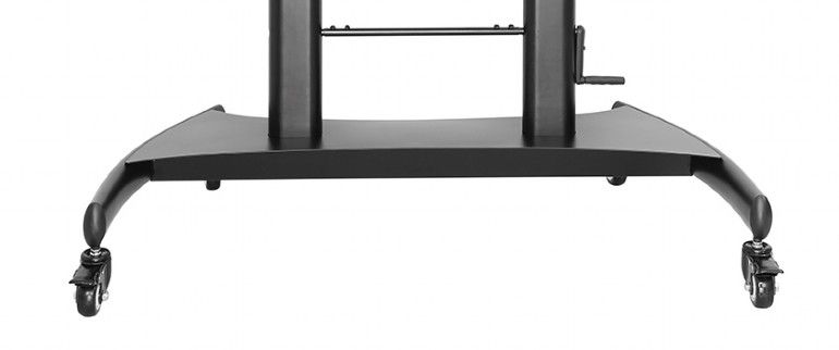 Gembird TVS-100T-02 Height adjustable TV floor stand with caster wheels 60"-100" Black