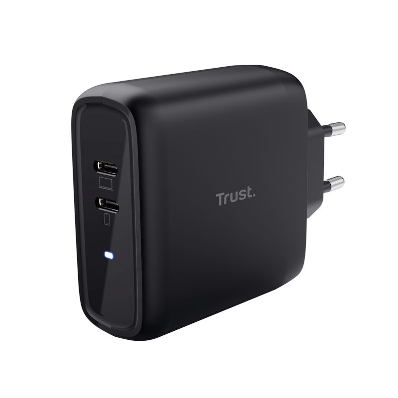 Trust Maxo Dual 65W USB-C Charger Black