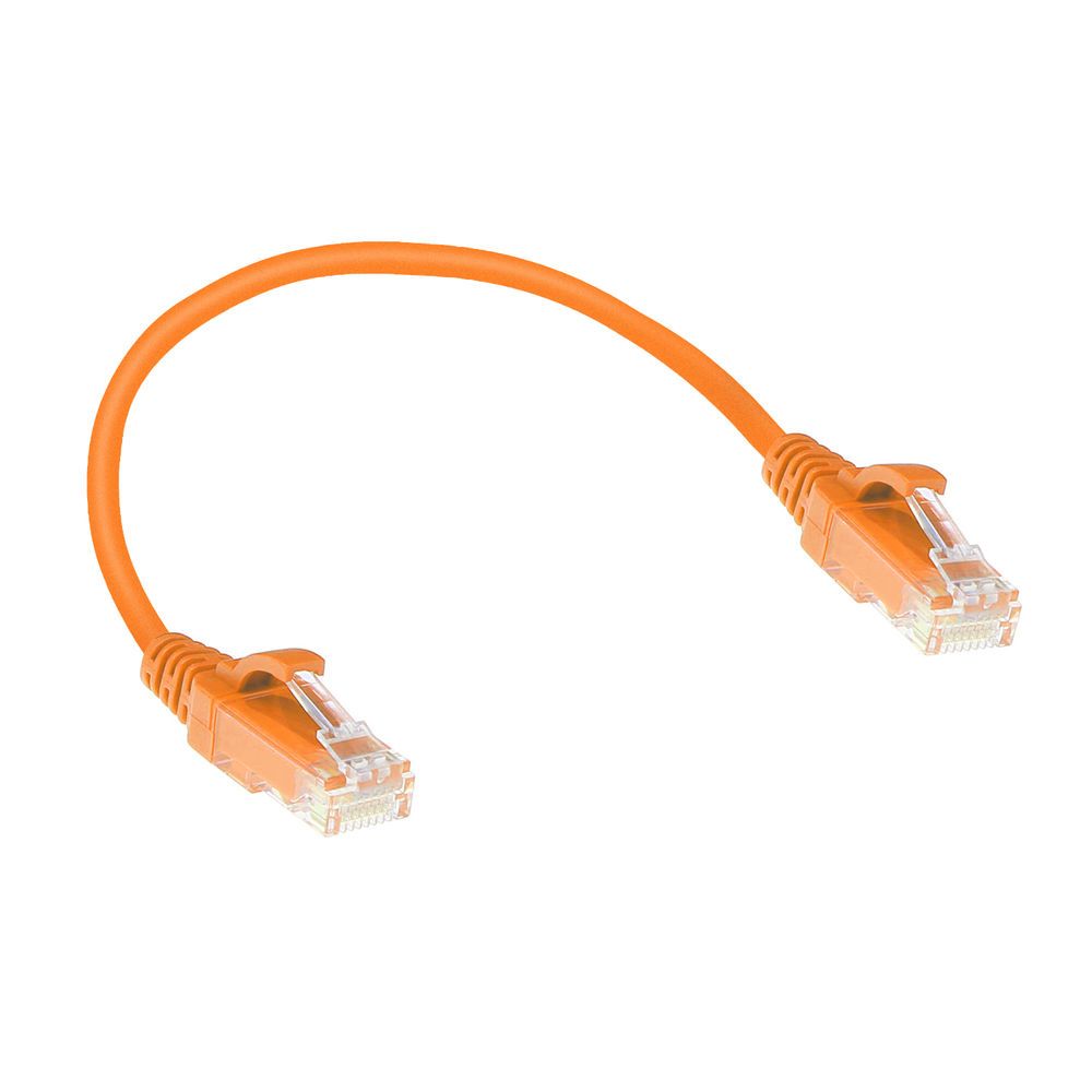 ACT CAT6 U-UTP Patch Cable 0,25m Orange