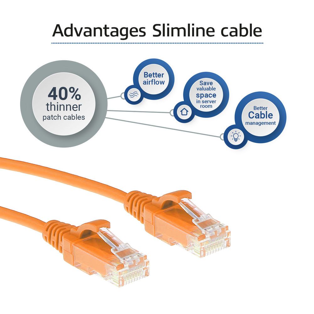 ACT CAT6 U-UTP Patch Cable 0,5m Orange