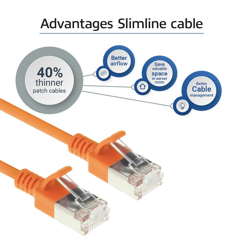 ACT CAT6A U-FTP Patch Cable 10m Orange