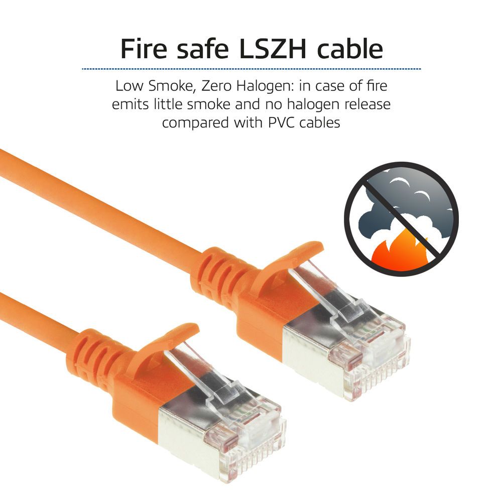 ACT CAT6A U-FTP Patch Cable 5m Orange