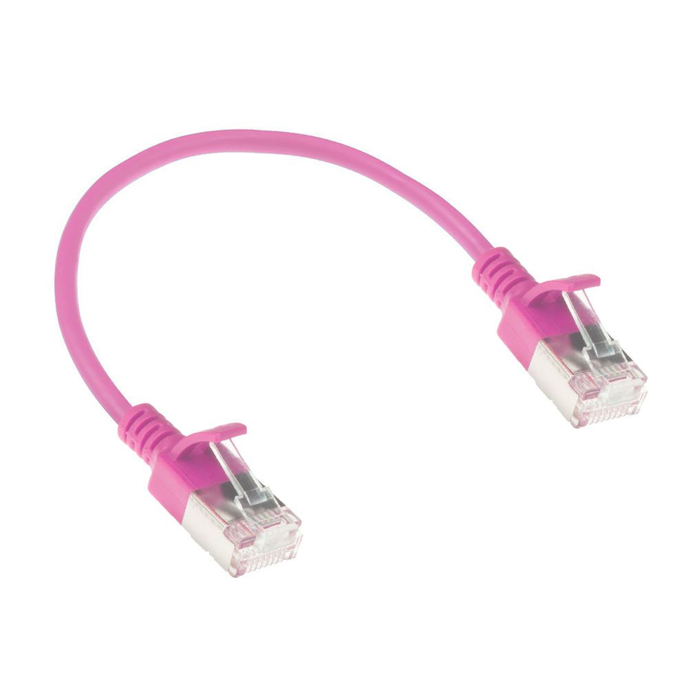 ACT CAT6A U-FTP Patch Cable 0,25m Pink