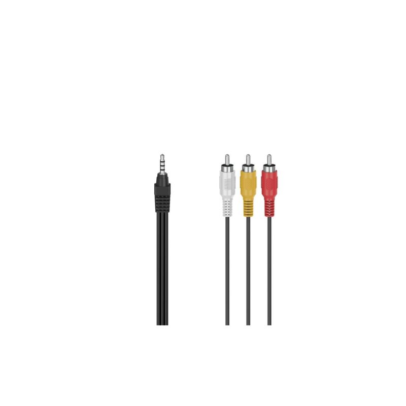 Hama Audio/video jack male 3,5mm 3 RCA males 1,5m Black