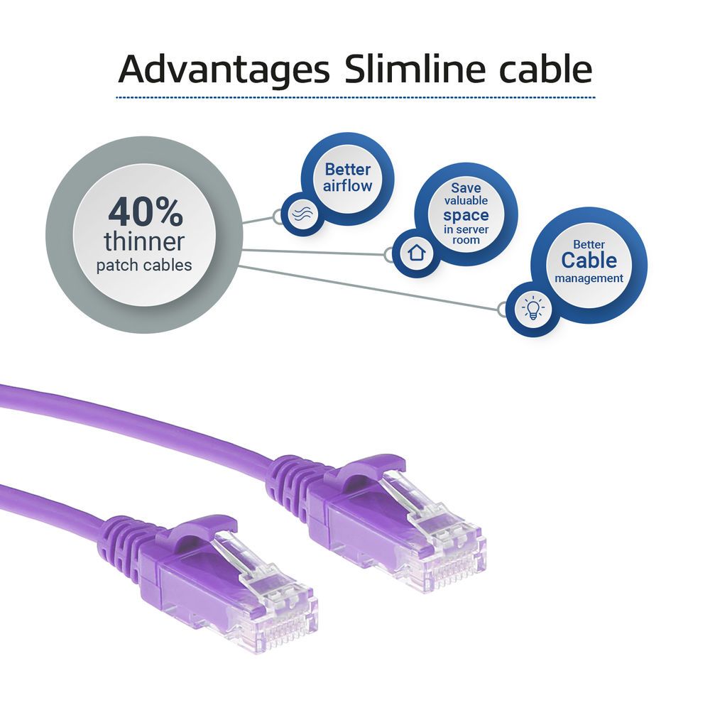 FIXED CAT6 U-UTP Patch Cable 0,25m Purple