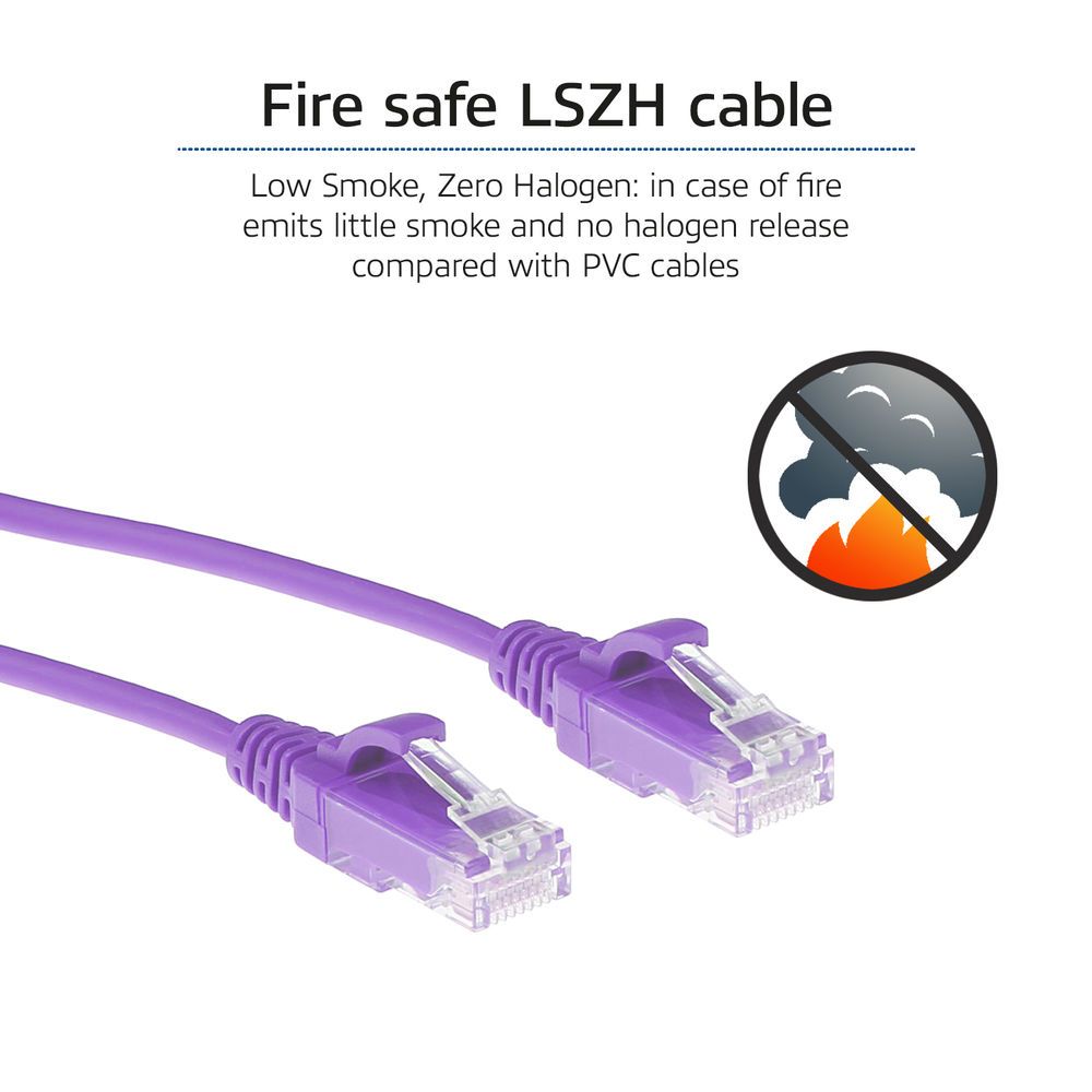 FIXED CAT6 U-UTP Patch Cable 0,25m Purple