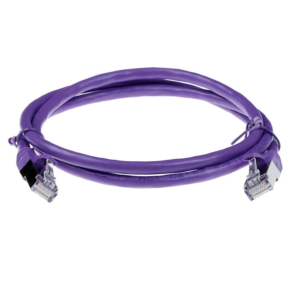 FIXED CAT6A S-FTP Patch Cable 0,5m Purple