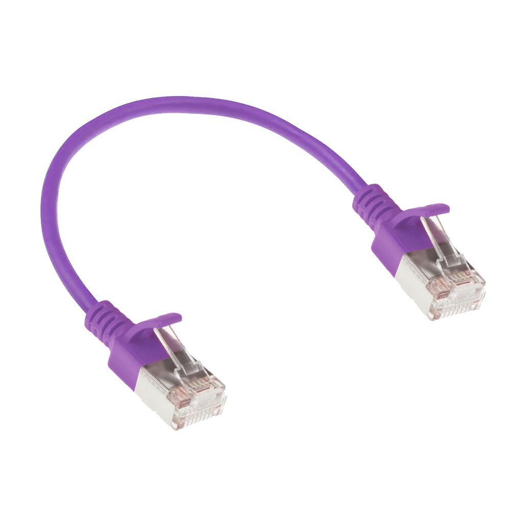 FIXED CAT6A U-FTP Patch Cable 0,5m Purple