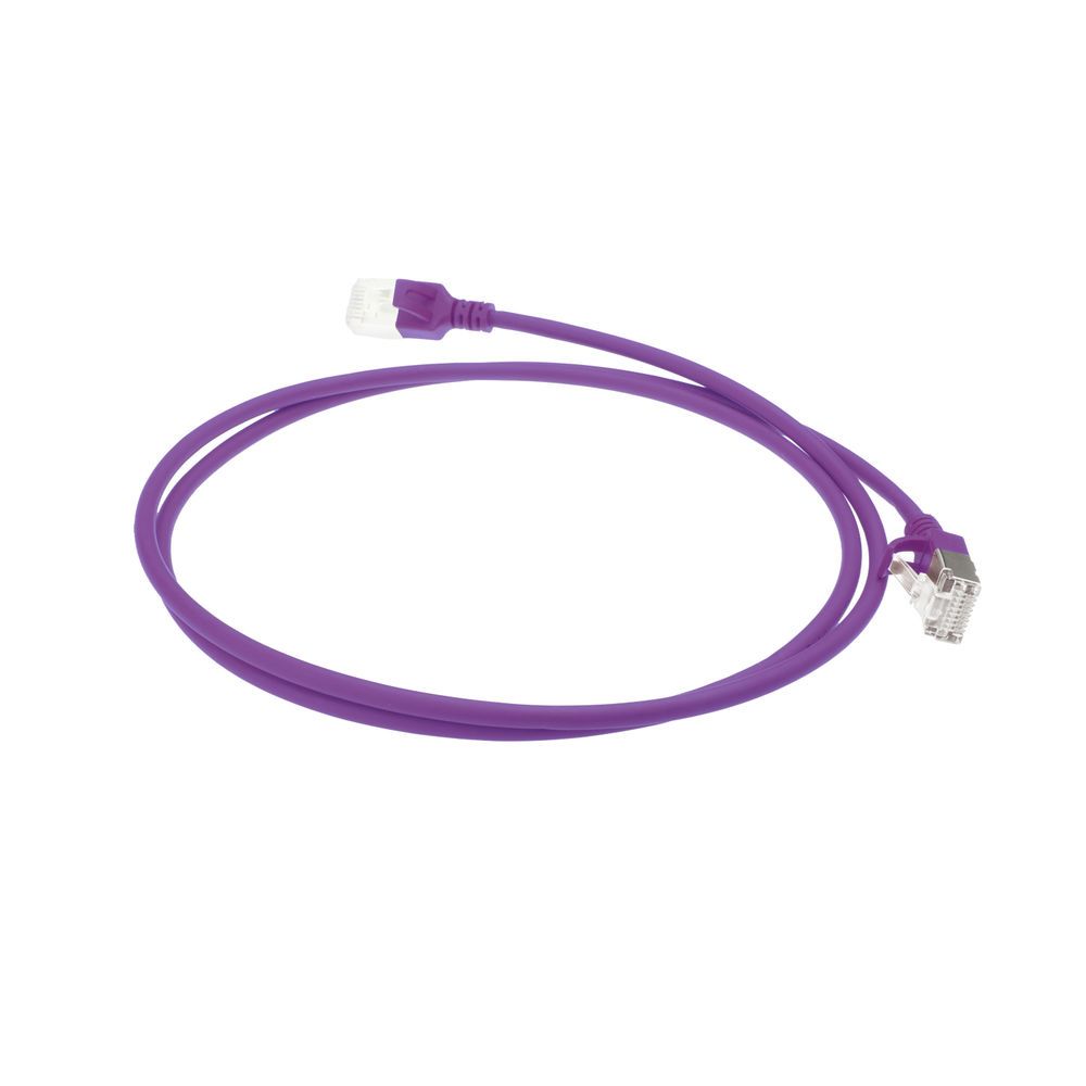 FIXED CAT6A U-FTP Patch Cable 1m Purple