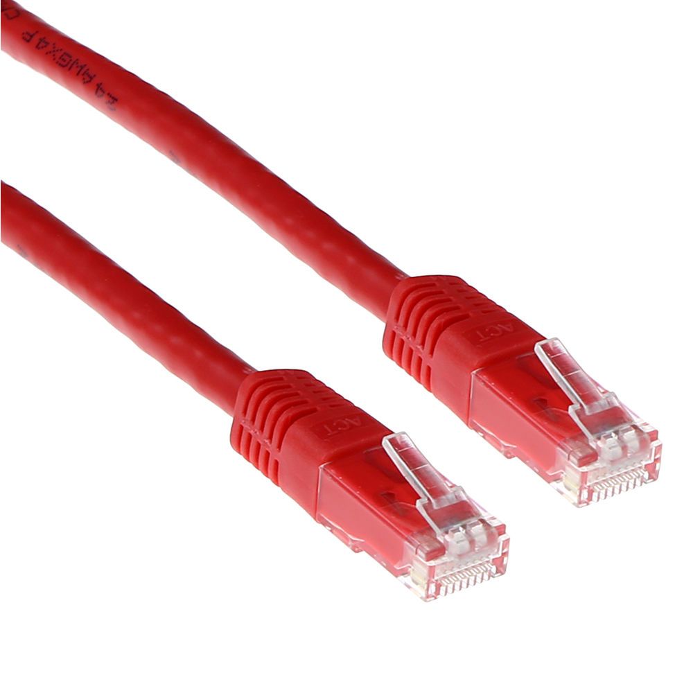 FIXED CAT6 U-UTP Patch Cable 0,5m Red