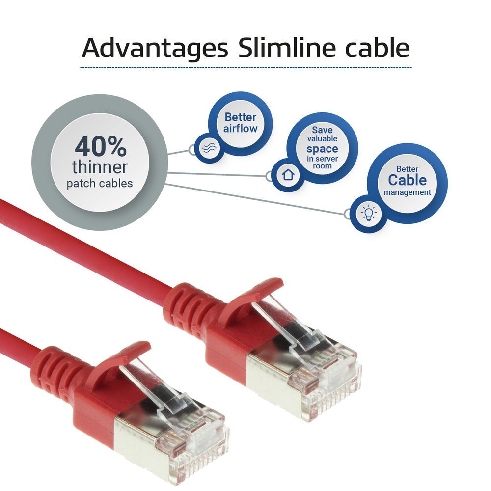 ACT CAT6A U-FTP Patch Cable 7m Red