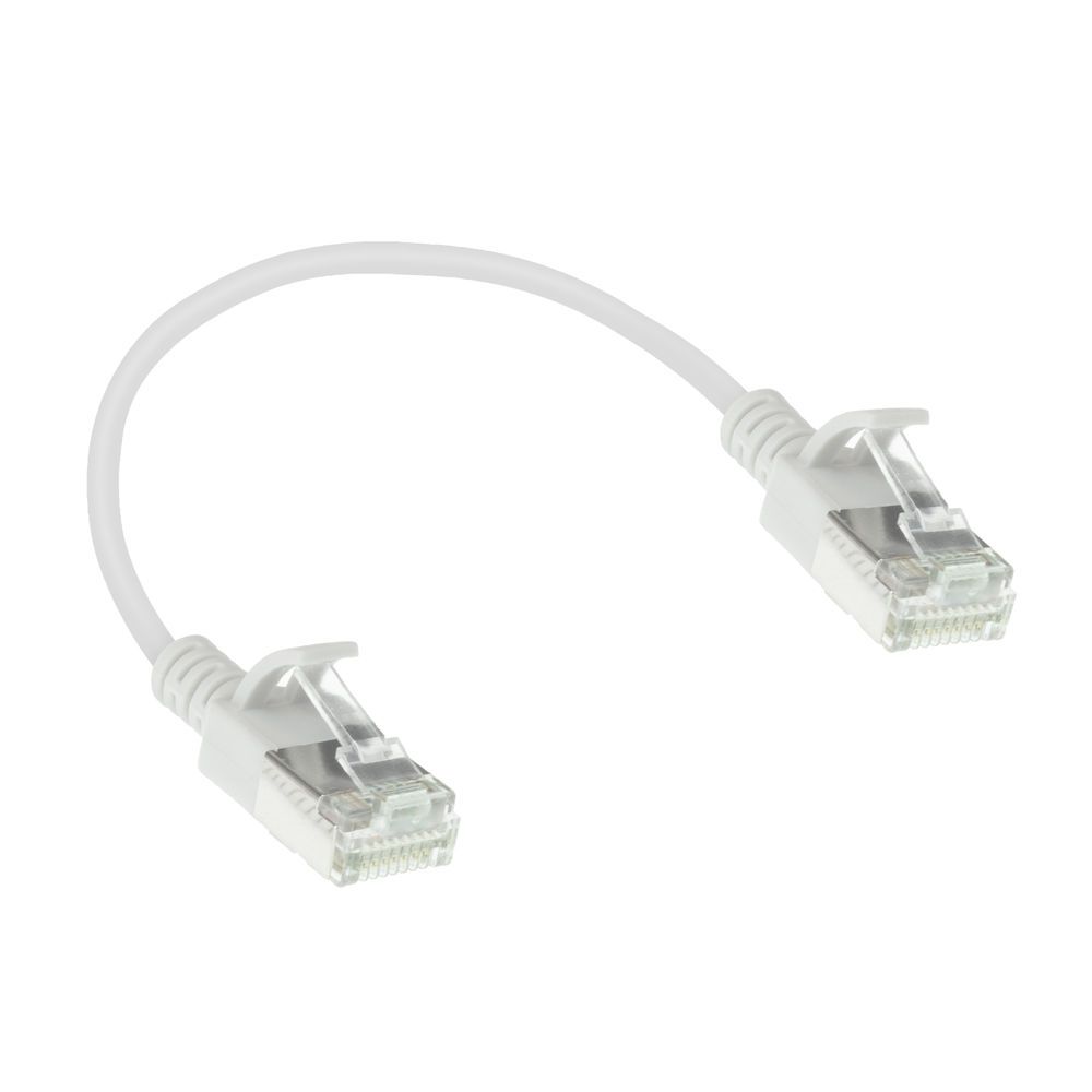 ACT CAT6A U-FTP Patch Cable 0,25m White