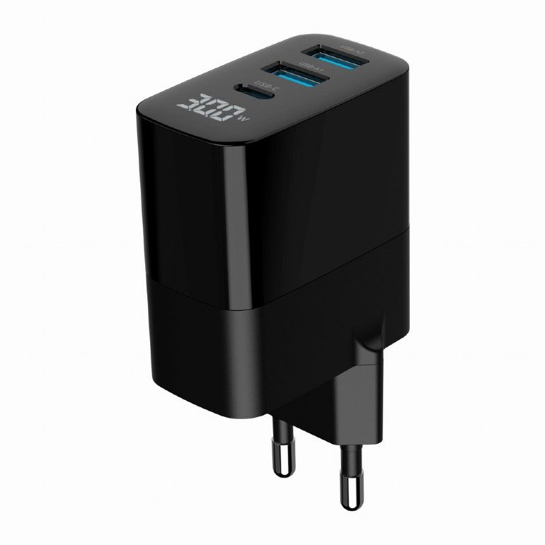 Gembird 3-Port 30W USB Fast Charger Black