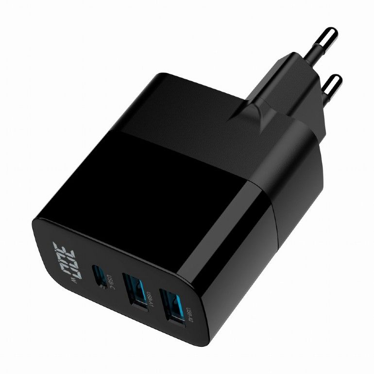 Gembird 3-Port 30W USB Fast Charger Black