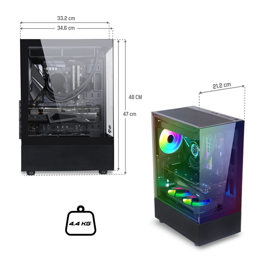 Spirit Of Gamer Spectra Dark Window Black