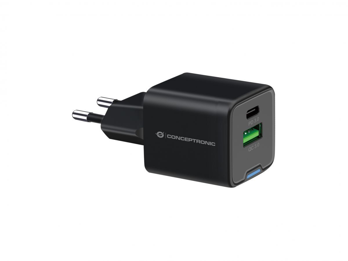 Conceptronic  2-Port 20W USB Charger Black