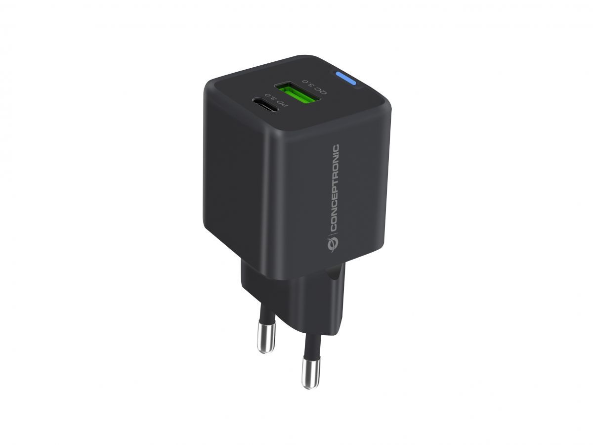 Conceptronic  2-Port 20W USB Charger Black