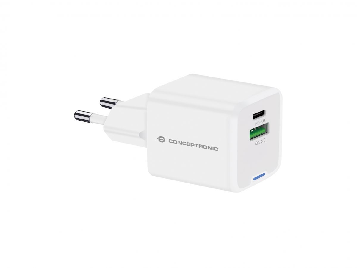 Conceptronic  2-Port 20W USB Charger White