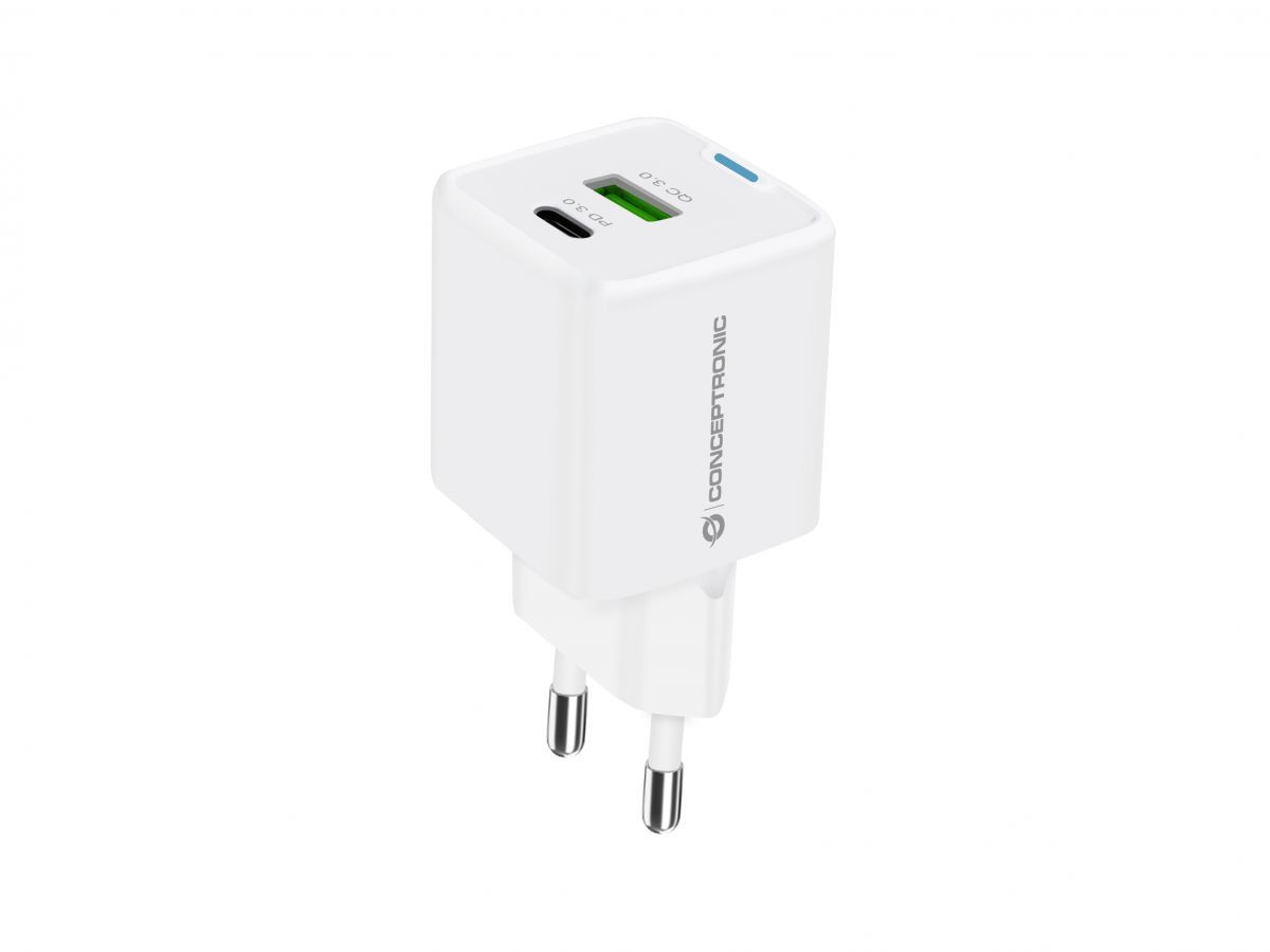 Conceptronic  2-Port 20W USB Charger White