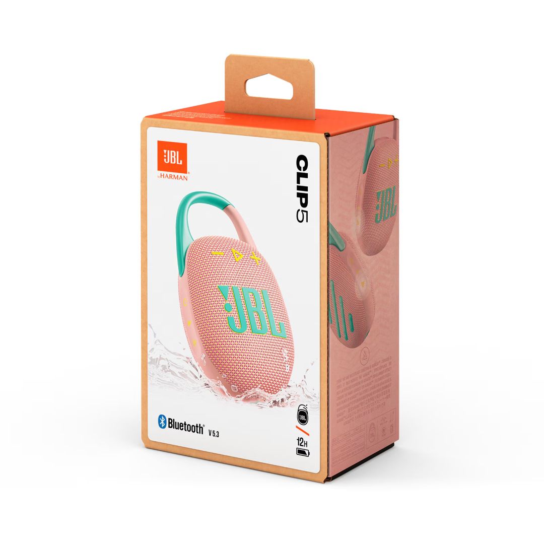 JBL Clip5 Bluetooth Ultra-portable Waterproof Speaker Pink