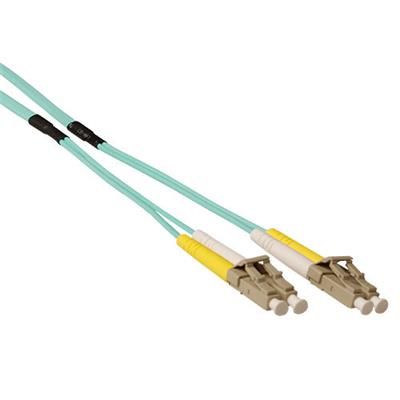 ACT Multimode 50/125 OM3 duplex ruggedized fiber cable with LC connectors 30m Blue