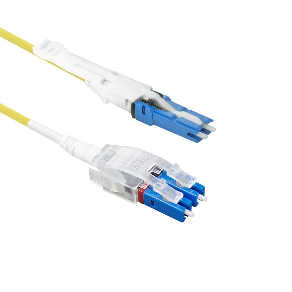 ACT Singlemode 9/125 OS2 Polarity Twist uniboot duplex fiber patch cable with CS - LC connectors 3m Yellow