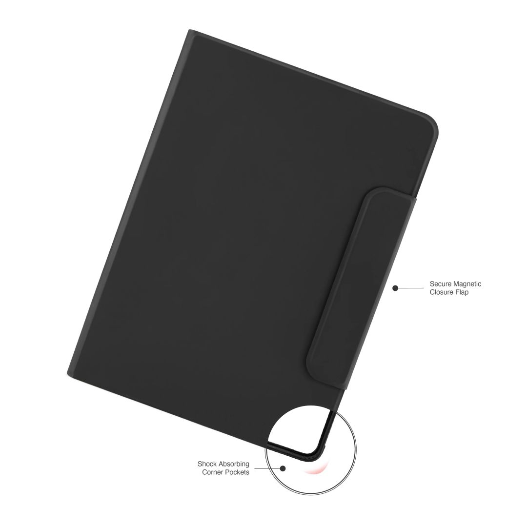 Pipetto Origami No5 Rotating Folio Case iPad Air 13 (2024) Black