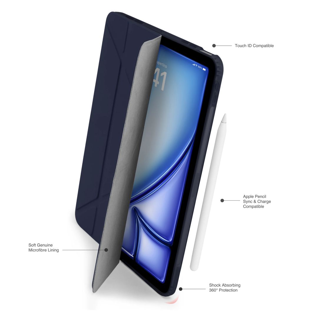 Pipetto Origami No1 Original Case iPad Air 11 (2024) / iPad Air 10.9 (2022/2020) Dark Blue