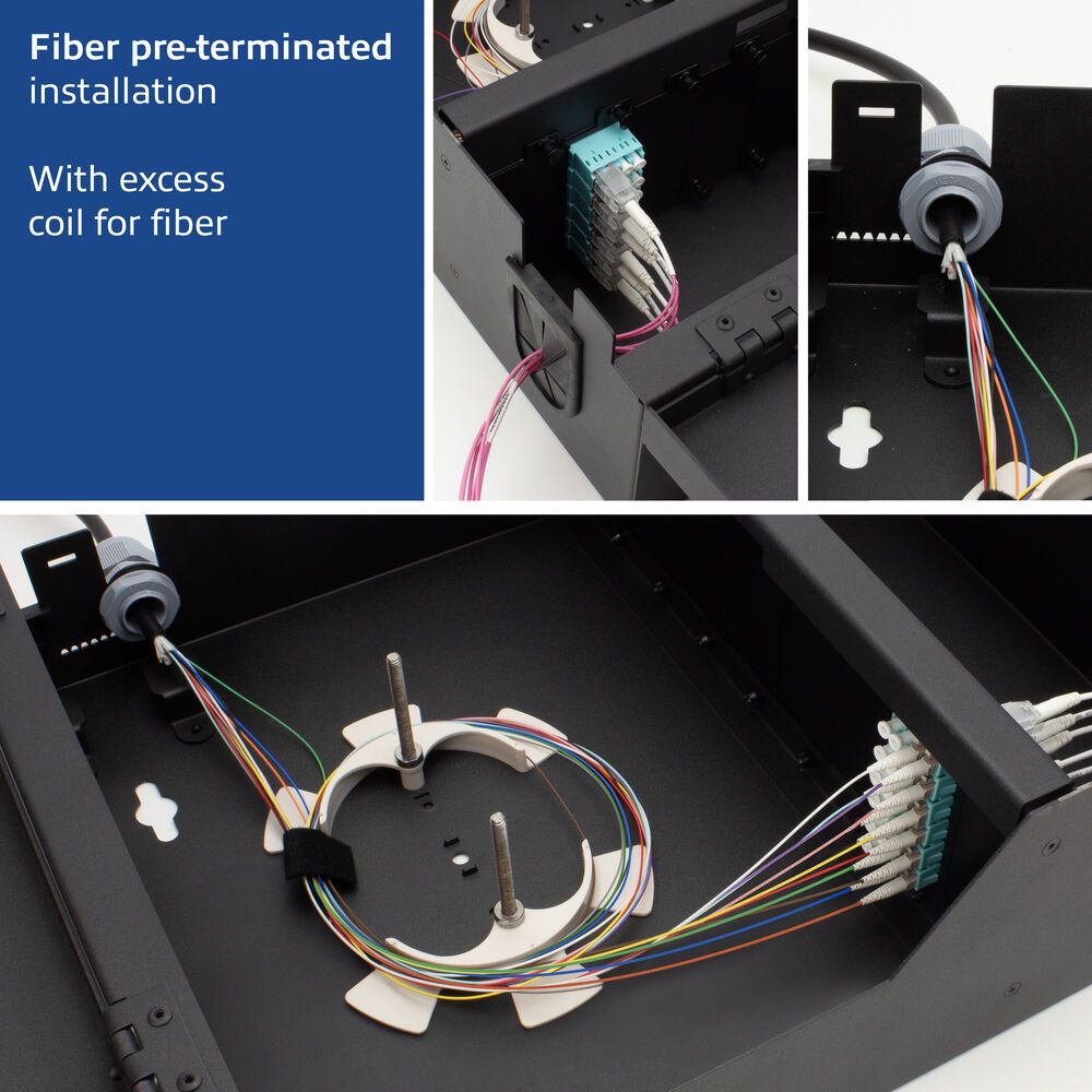 ACT Lockable zone enclosure patch box 8 slots for fiber and copper