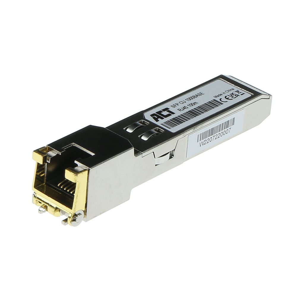 ACT SFP 1000Base copper RJ45 transceiver coded for open platform / uncoded / generic