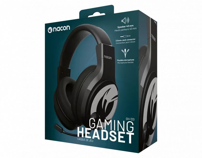 Nacon GH-120 Wired Stereo Gaming Headset Black