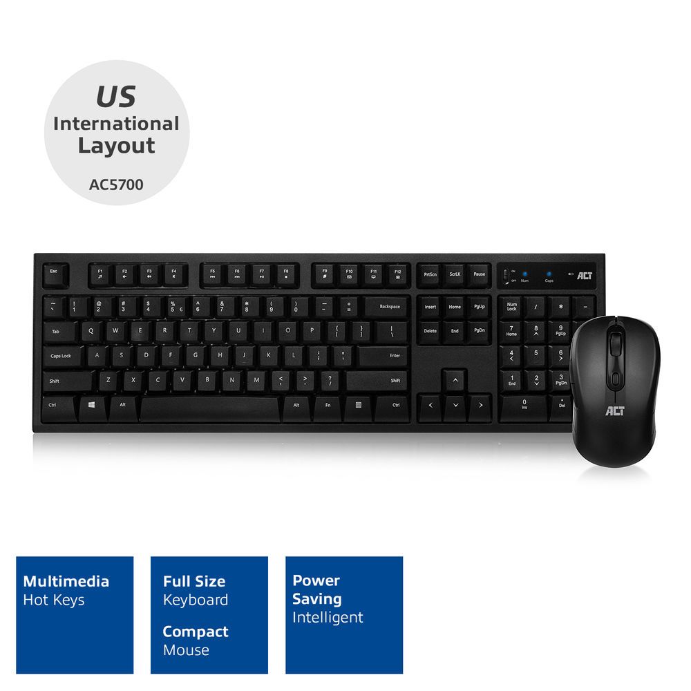 ACT AC5700 Wireless Keyboard Combo Black US