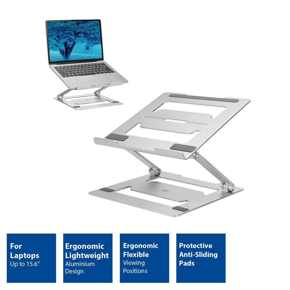 ACT AC8135 Foldable laptop stand aluminium stepless height adjustable