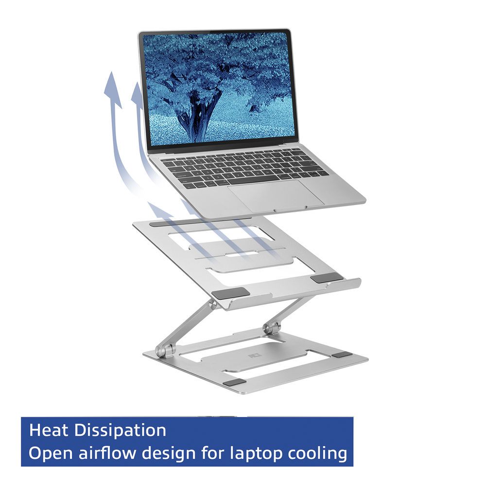 ACT AC8135 Foldable laptop stand aluminium stepless height adjustable