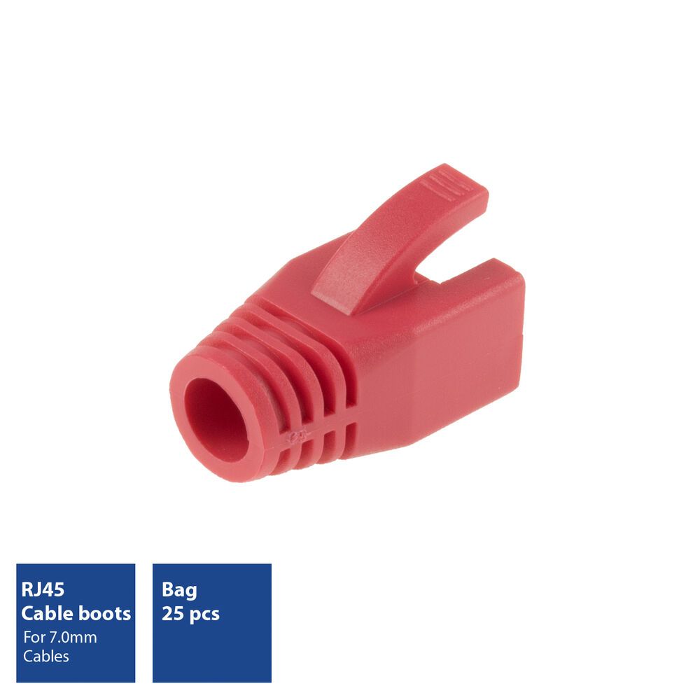 ACT RJ45 boot for 7.0 mm cable Red