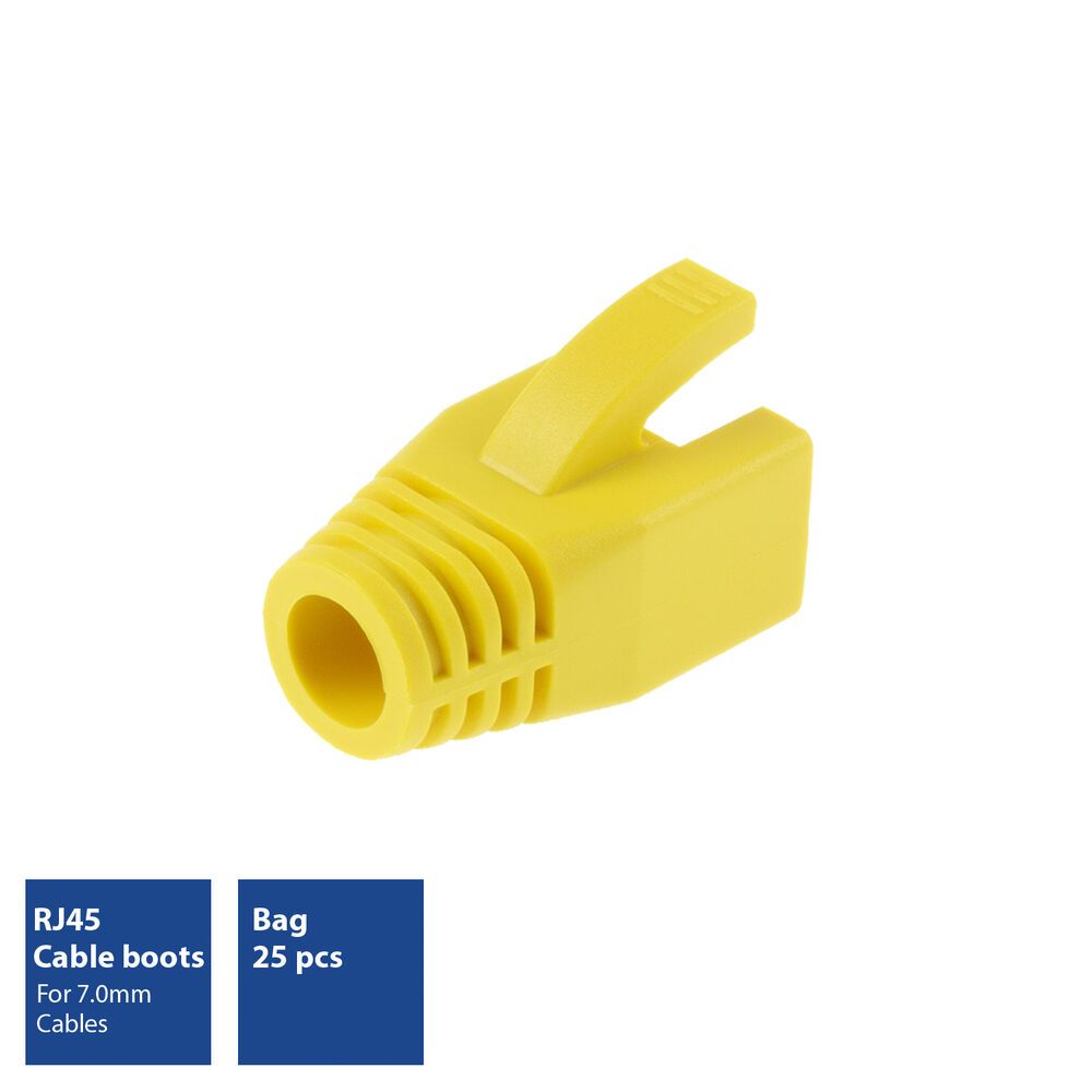 ACT RJ45 boot for 7.0 mm cable Yellow