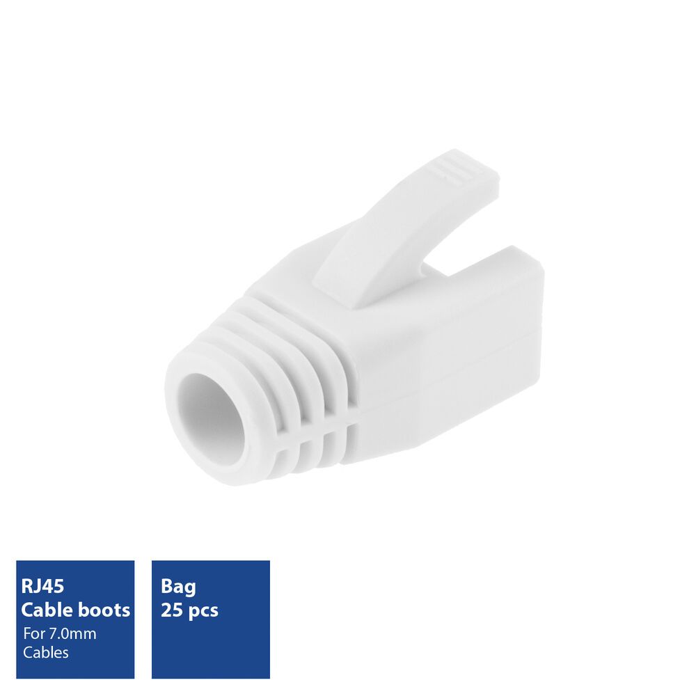 ACT RJ45 boot for 7.0 mm cable White