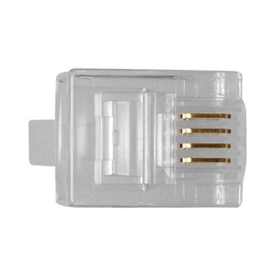 ACT RJ11 (6P/4C) modulaire connector for round cable with stranded conductors