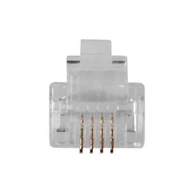 ACT RJ11 (6P/4C) modulaire connector for round cable with stranded conductors