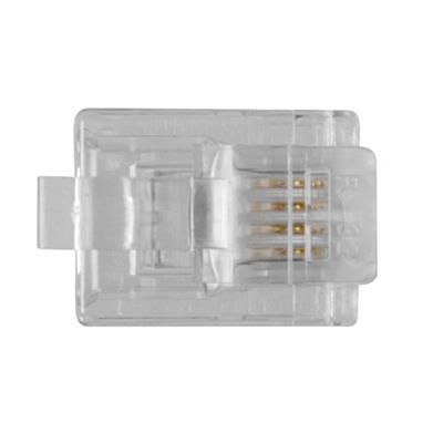 ACT RJ11 (6P/4C) modulaire connector for round cable with stranded conductors