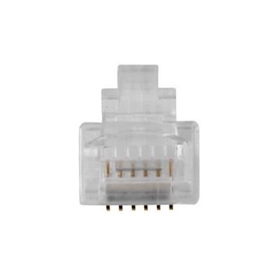 ACT RJ12 (6P/6C) modulaire connector for round cable with stranded conductors