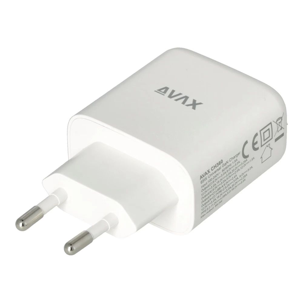 Avax CH360 SPEEDY 65W USB Charger White