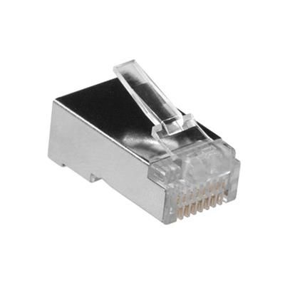 ACT RJ45 (8P/8C) shielded modulaire connector for round cable with solid conductors