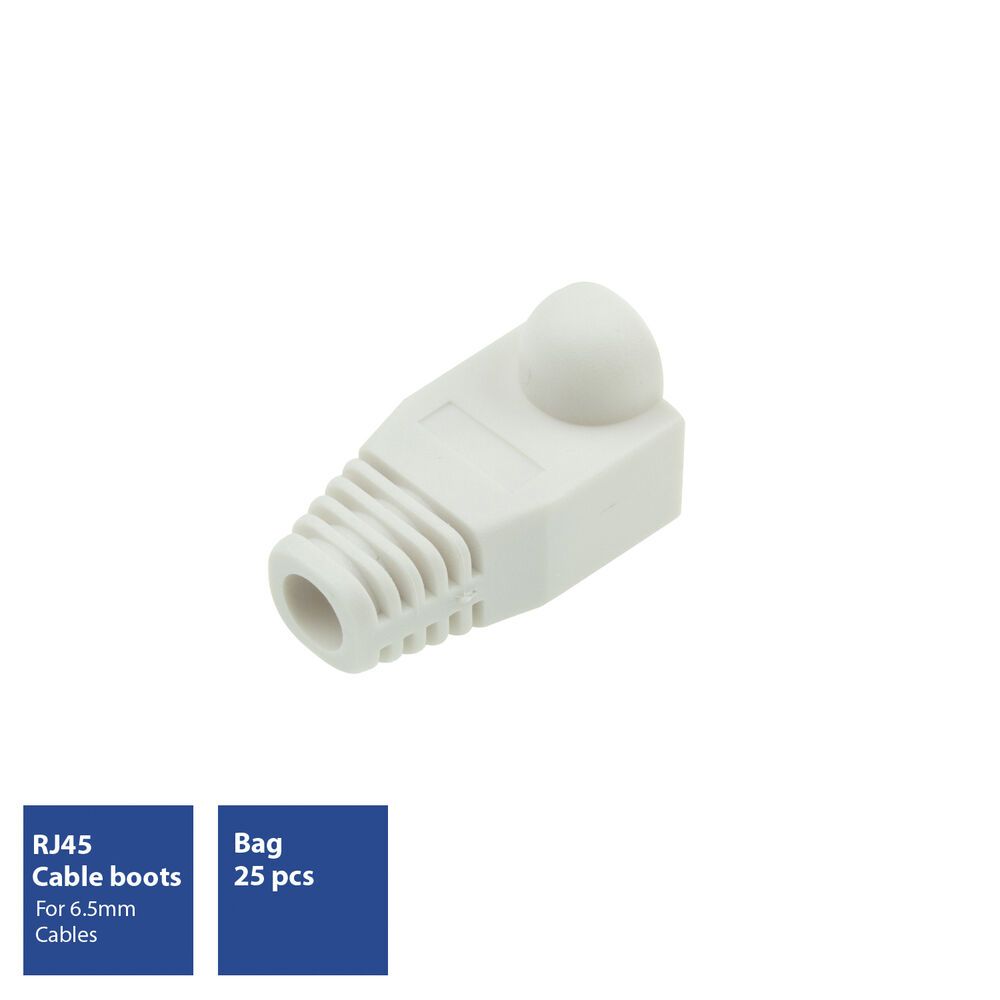 ACT RJ45 boot for 6.5 mm cable White