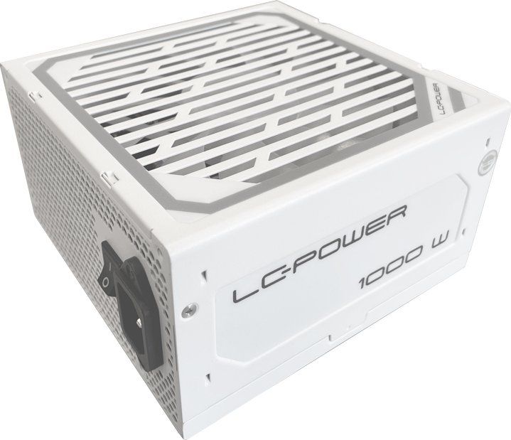 LC Power 1000W 80+ Gold Super Silent Modular White Edition