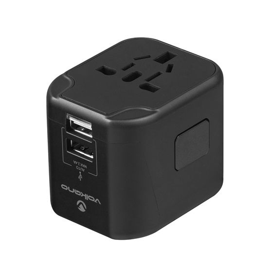 Volkano Universal Travel Charger Black