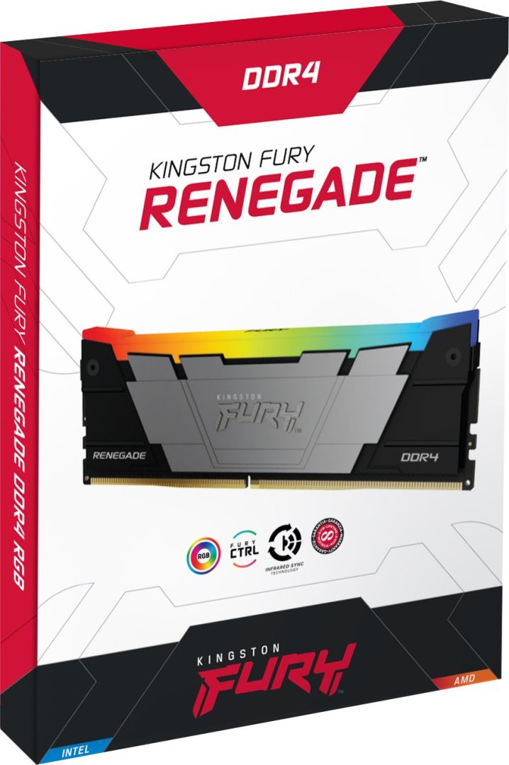 Kingston 32GB DDR4 3600MHz Kit(4x8GB) Fury Renegade RGB Black