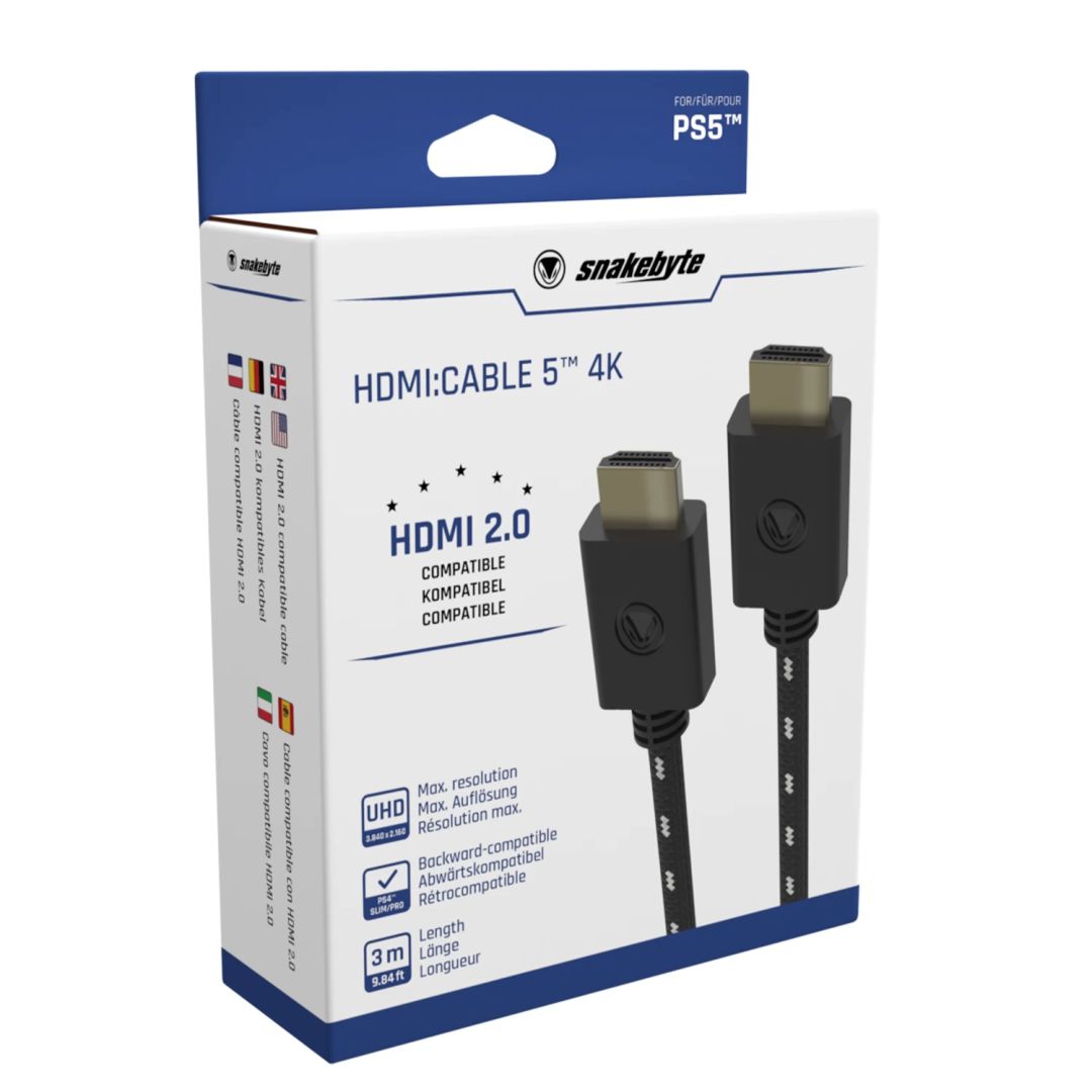 snakebyte PS5 HDMI Cable 5 3m Black