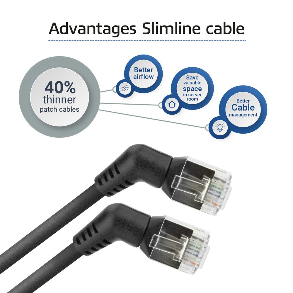 ACT CAT6A U-FTP Patch Cable 0,25m Black