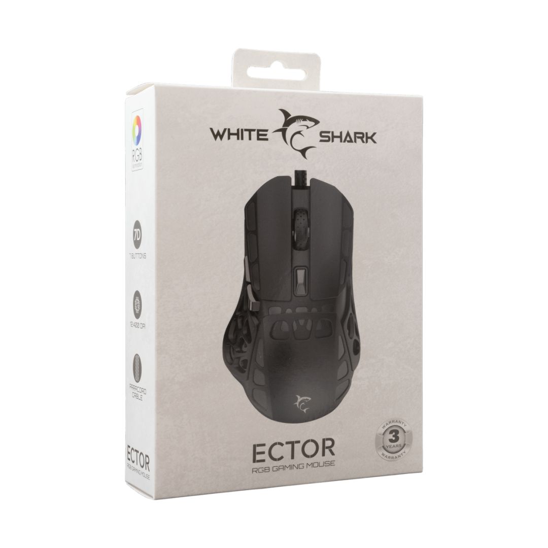 White Shark GM-5016B Ector Gaming mouse Black